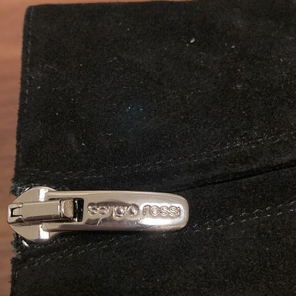 Sergio Rossi 75 Crystal Embellished Black Suede Ankle Boot. Size 38/8. - Picture 7 of 10